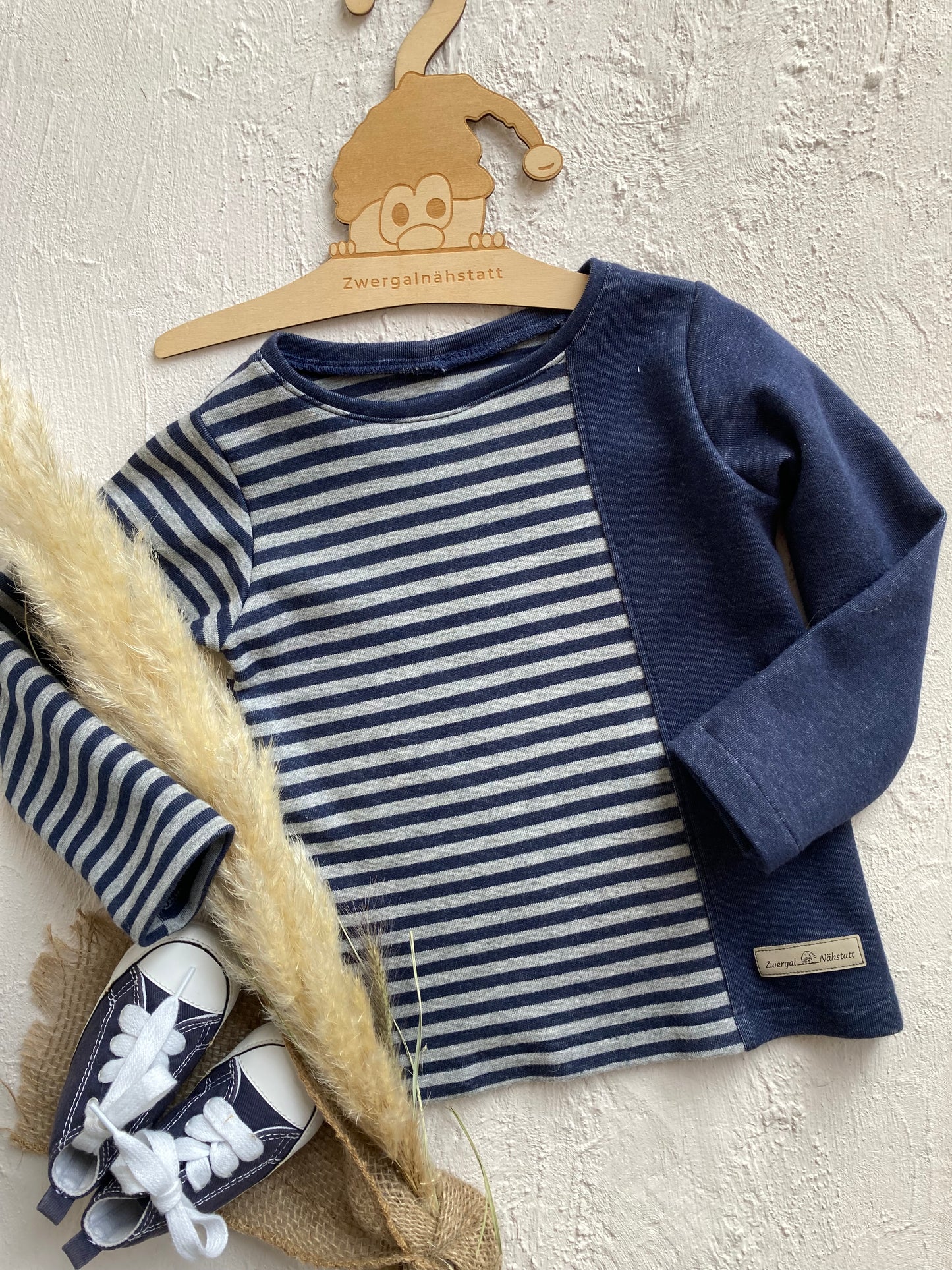 Langarmshirt Jungen - Gestreift