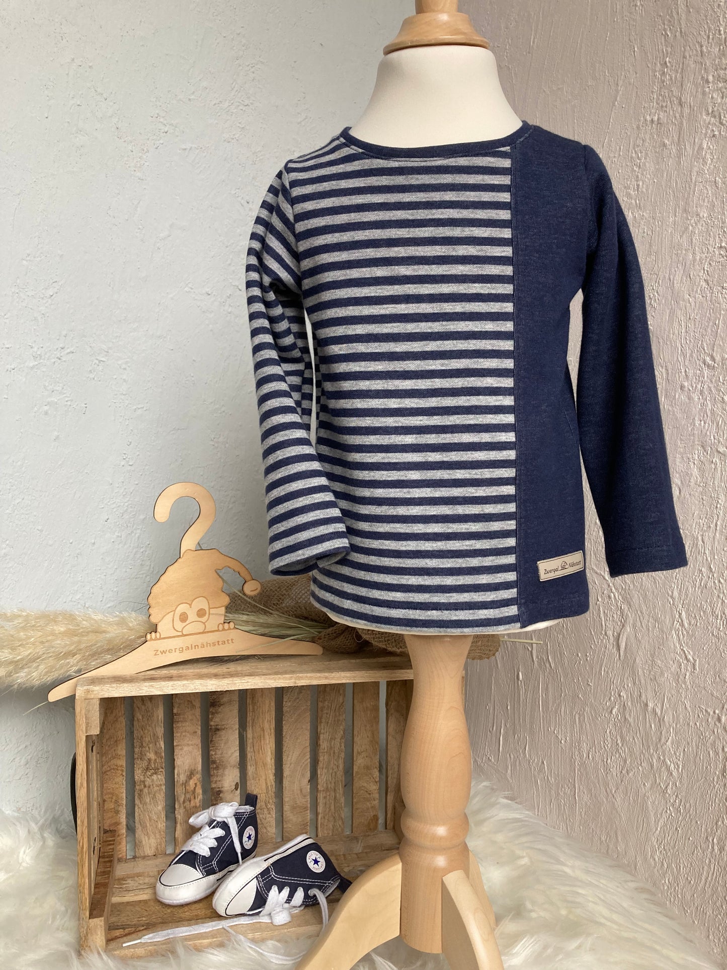 Langarmshirt Jungen - Gestreift